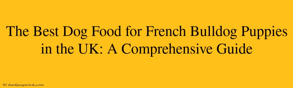 The Best Dog Food for French Bulldog Puppies in the UK: A Comprehensive Guide