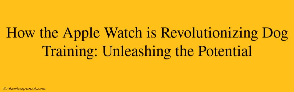 How the Apple Watch is Revolutionizing Dog Training: Unleashing the Potential