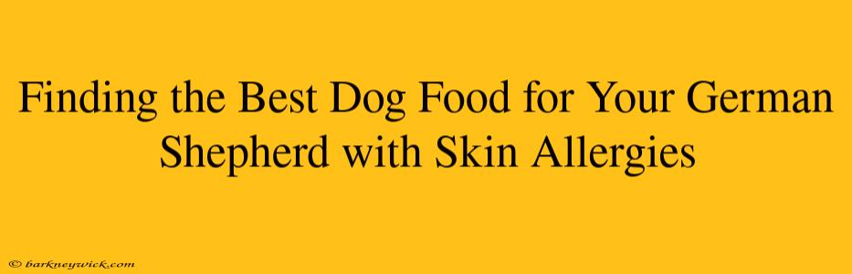 Finding the Best Dog Food for Your German Shepherd with Skin Allergies