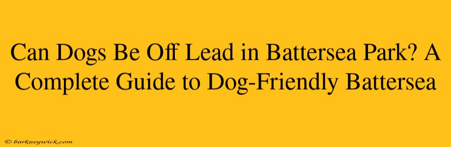 Can Dogs Be Off Lead in Battersea Park? A Complete Guide to Dog-Friendly Battersea