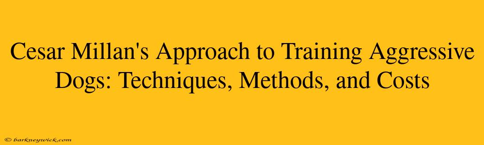 Cesar Millan's Approach to Training Aggressive Dogs: Techniques, Methods, and Costs
