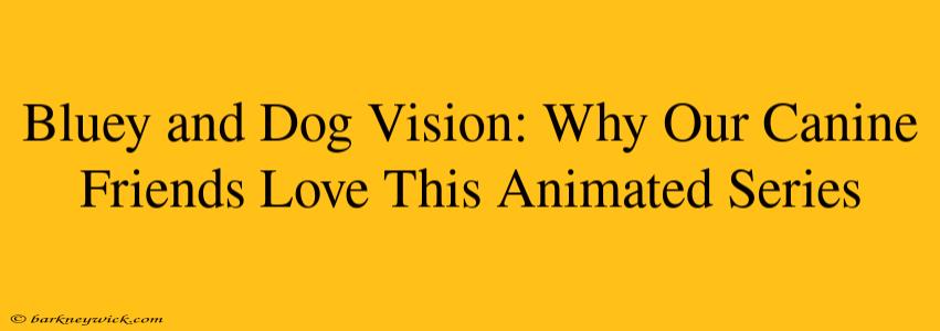 Bluey and Dog Vision: Why Our Canine Friends Love This Animated Series