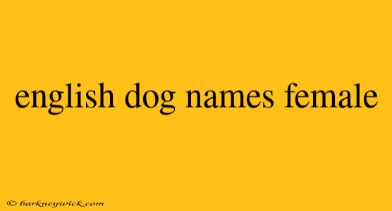 english dog names female