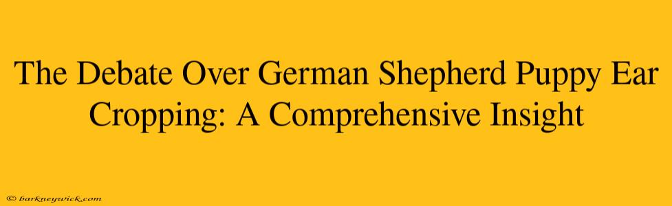 The Debate Over German Shepherd Puppy Ear Cropping: A Comprehensive Insight