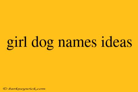 girl dog names ideas