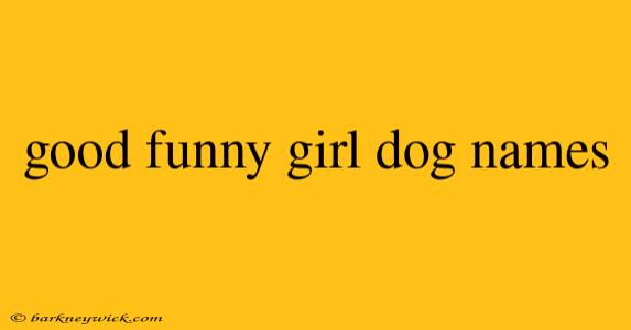 good funny girl dog names