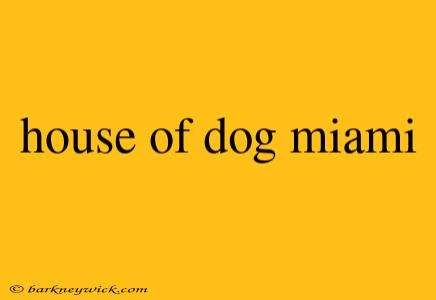 house of dog miami