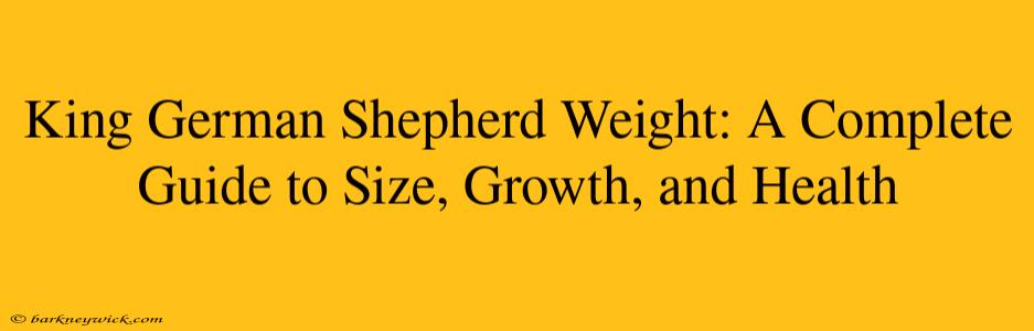 King German Shepherd Weight: A Complete Guide to Size, Growth, and Health