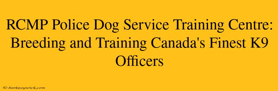 RCMP Police Dog Service Training Centre: Breeding and Training Canada's Finest K9 Officers