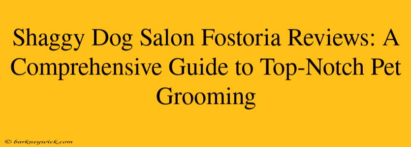 Shaggy Dog Salon Fostoria Reviews: A Comprehensive Guide to Top-Notch Pet Grooming