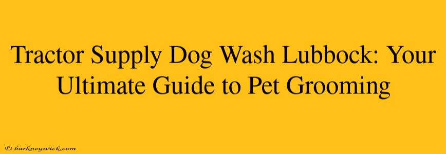 Tractor Supply Dog Wash Lubbock: Your Ultimate Guide to Pet Grooming