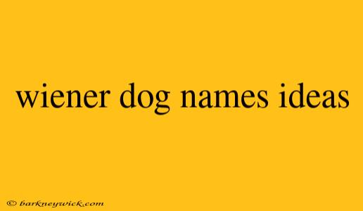 wiener dog names ideas