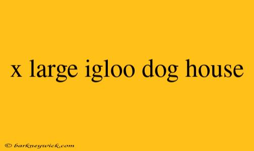 x large igloo dog house