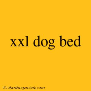 xxl dog bed